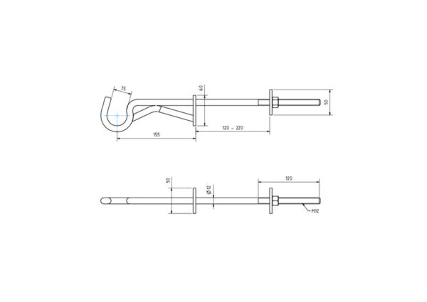 Kannatinkoukku PU-5-K/12 - Image 2