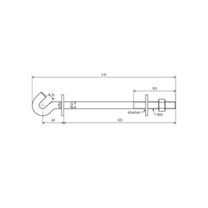 Kannatuskoukku RKKSP-320 estopienalla